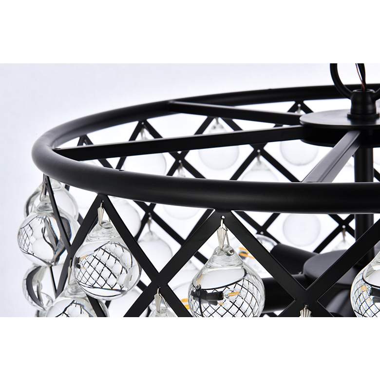 Image 7 Madison 6 Lt Matte Black Pendant Clear more views