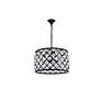 Madison 6 Lt Matte Black Pendant Clear
