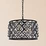 1_Madison 6 Lt Matte Black Pendant Silver Shade (Grey)