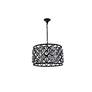 Madison 6 Lt Matte Black Pendant Silver Shade (Grey)