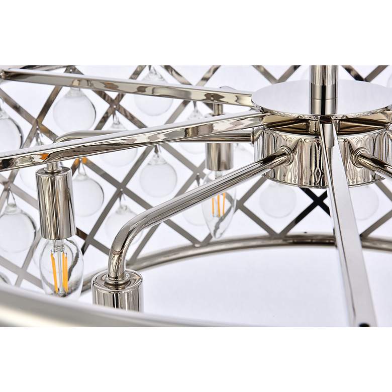 Image 6 Madison 6 Lt Polished Nickel Chandelier Clear more views