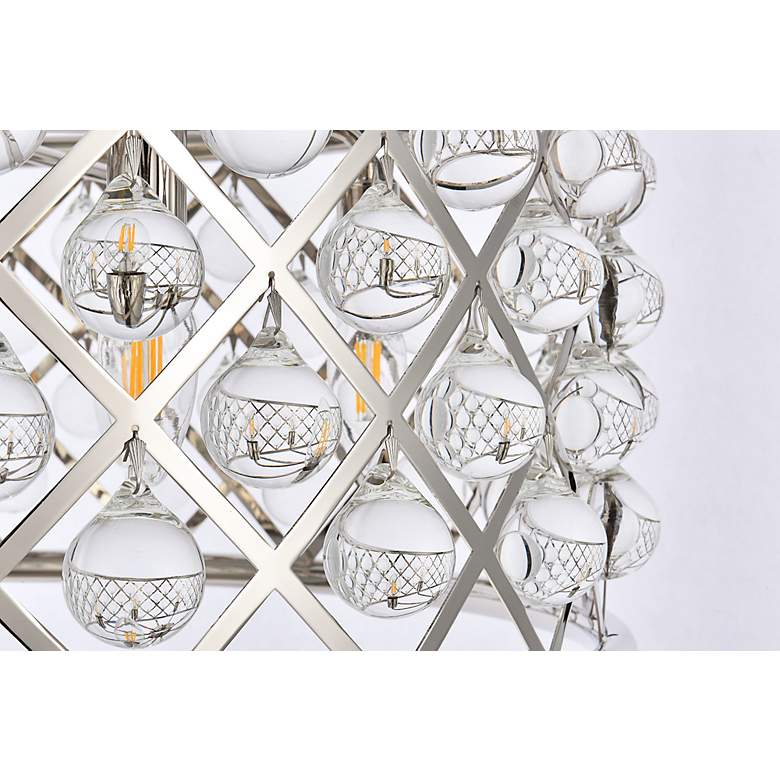 Image 7 Madison 6 Lt Polished Nickel Chandelier Clear more views