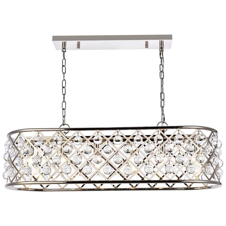 Image 1 Madison 6 Lt Polished Nickel Chandelier Clear