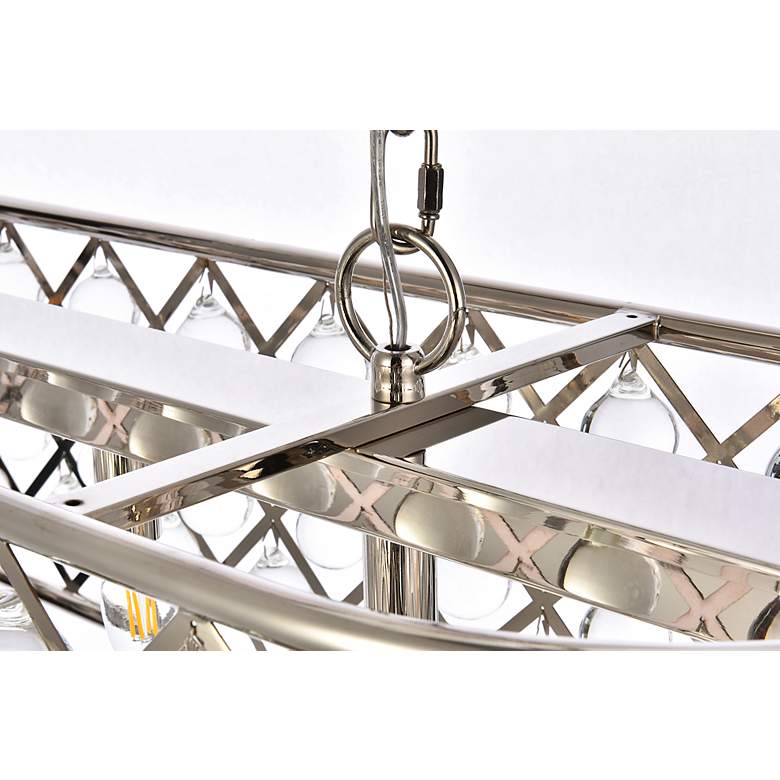 Image 6 Madison 6 Lt Polished Nickel Chandelier Clear more views
