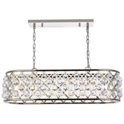 Madison 6 Lt Polished Nickel Chandelier Clear