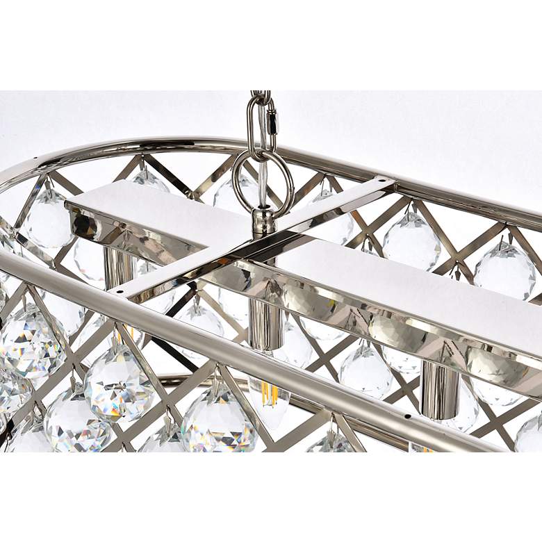 Image 6 Madison 6 Lt Polished Nickel Chandelier Clear more views