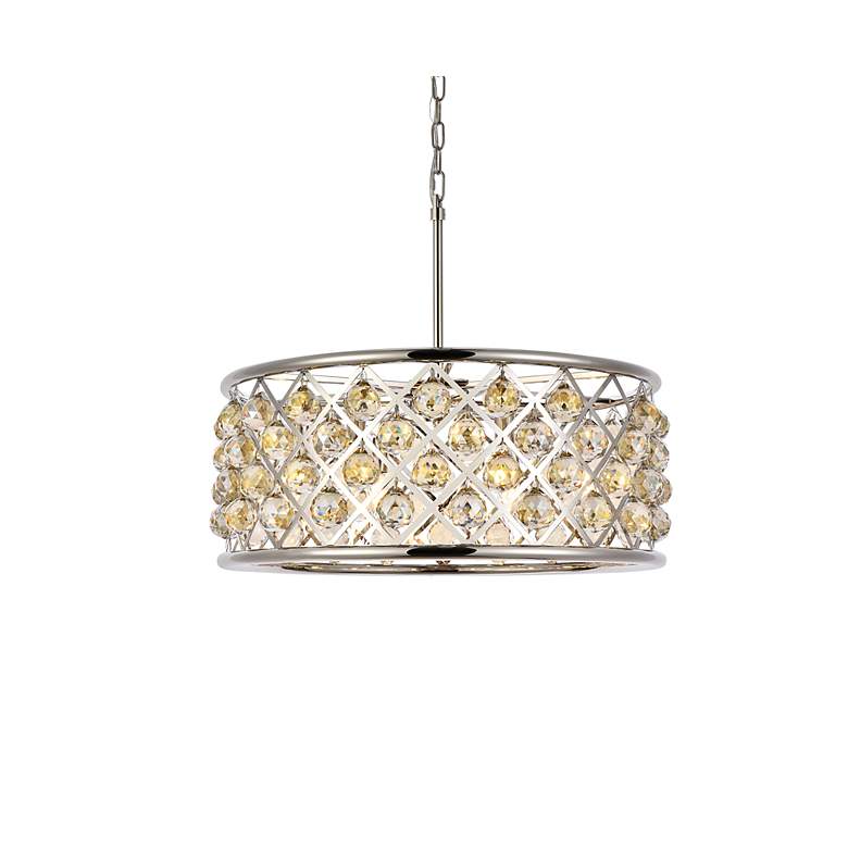 Image 4 Madison 6 Lt Polished Nickel Chandelier Golden Teak more views