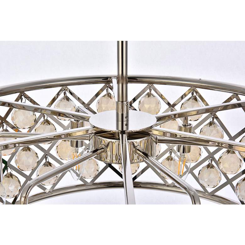 Image 6 Madison 6 Lt Polished Nickel Chandelier Golden Teak more views
