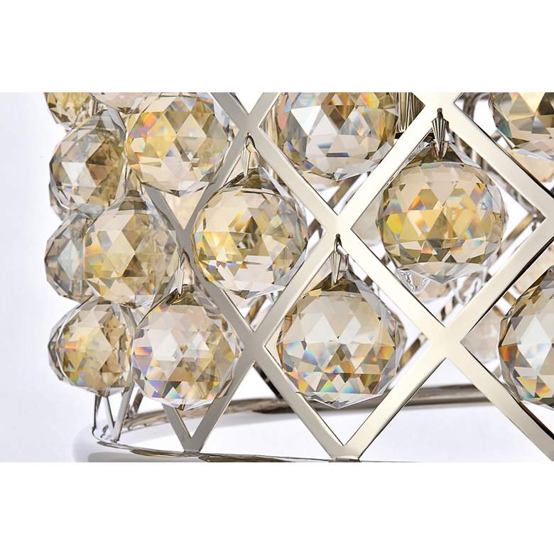 Image 7 Madison 6 Lt Polished Nickel Chandelier Golden Teak more views