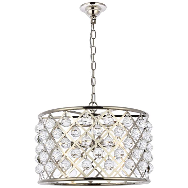 Image 2 Madison 6 Lt Polished Nickel Pendant Clear