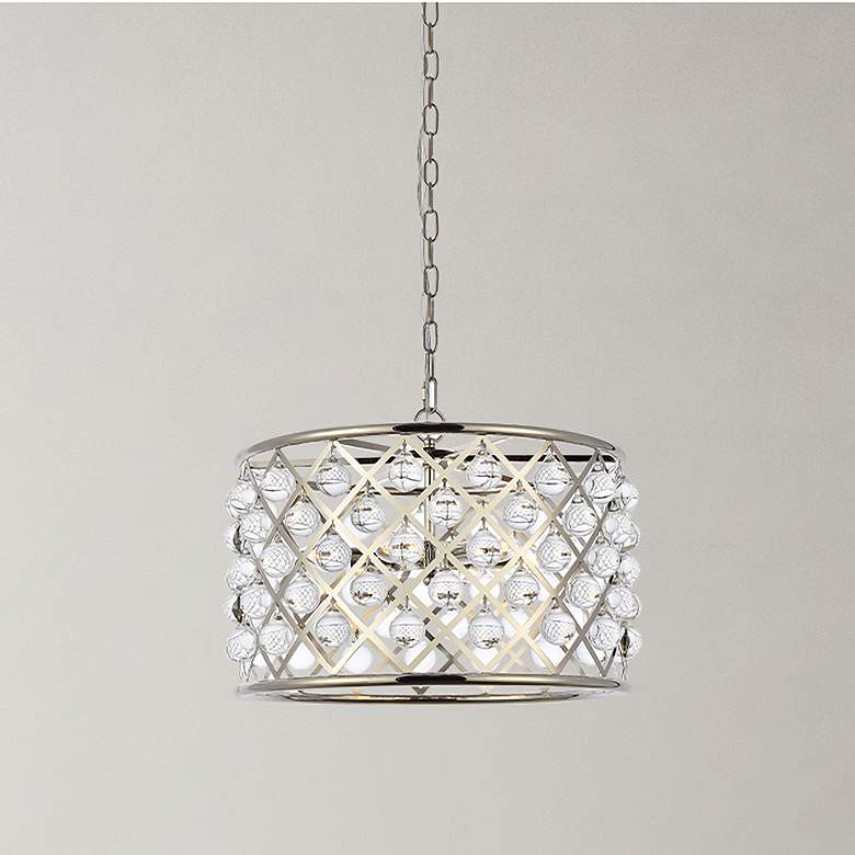 Image 1 Madison 6 Lt Polished Nickel Pendant Clear