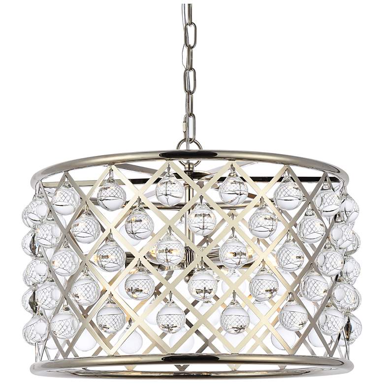 Image 4 Madison 6 Lt Polished Nickel Pendant Clear more views