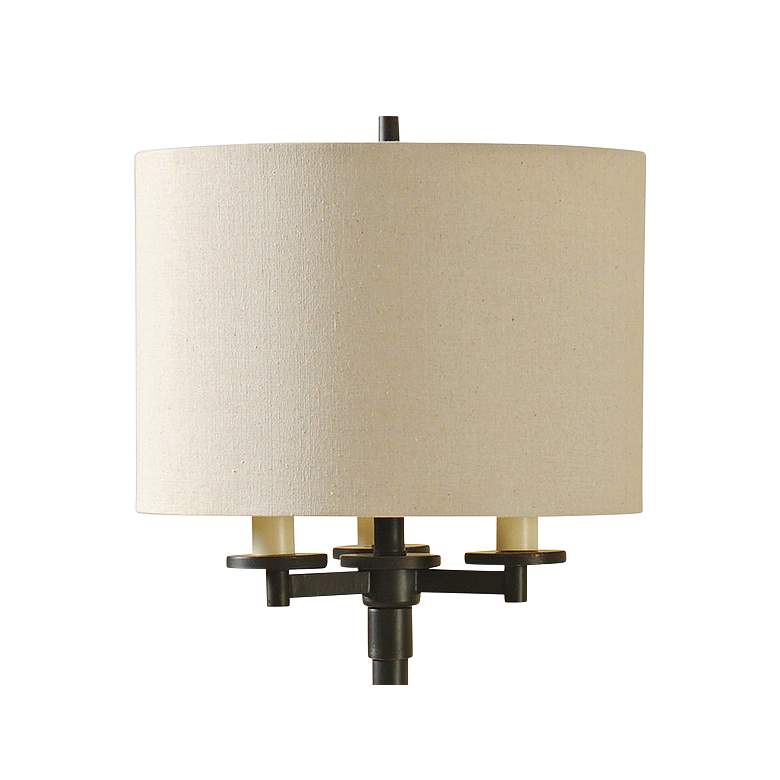 Image 2 Madison 61" Bronze 4-Light Floor Lamp with Cream Hardback Fabric Shade more views