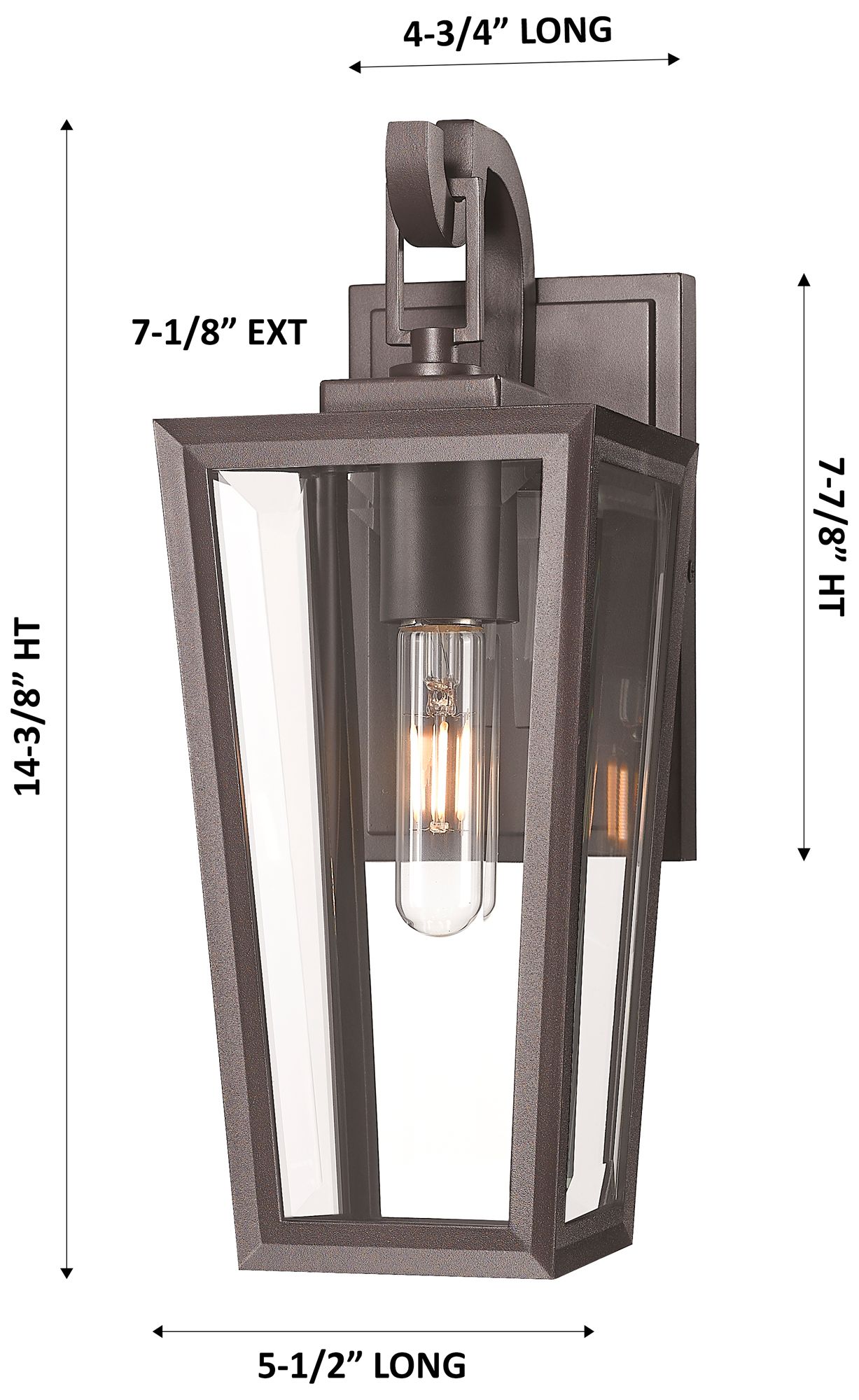 Image 5 Madison 7" Bronze Coastal Outdoor Sconce With Clear Glass more views