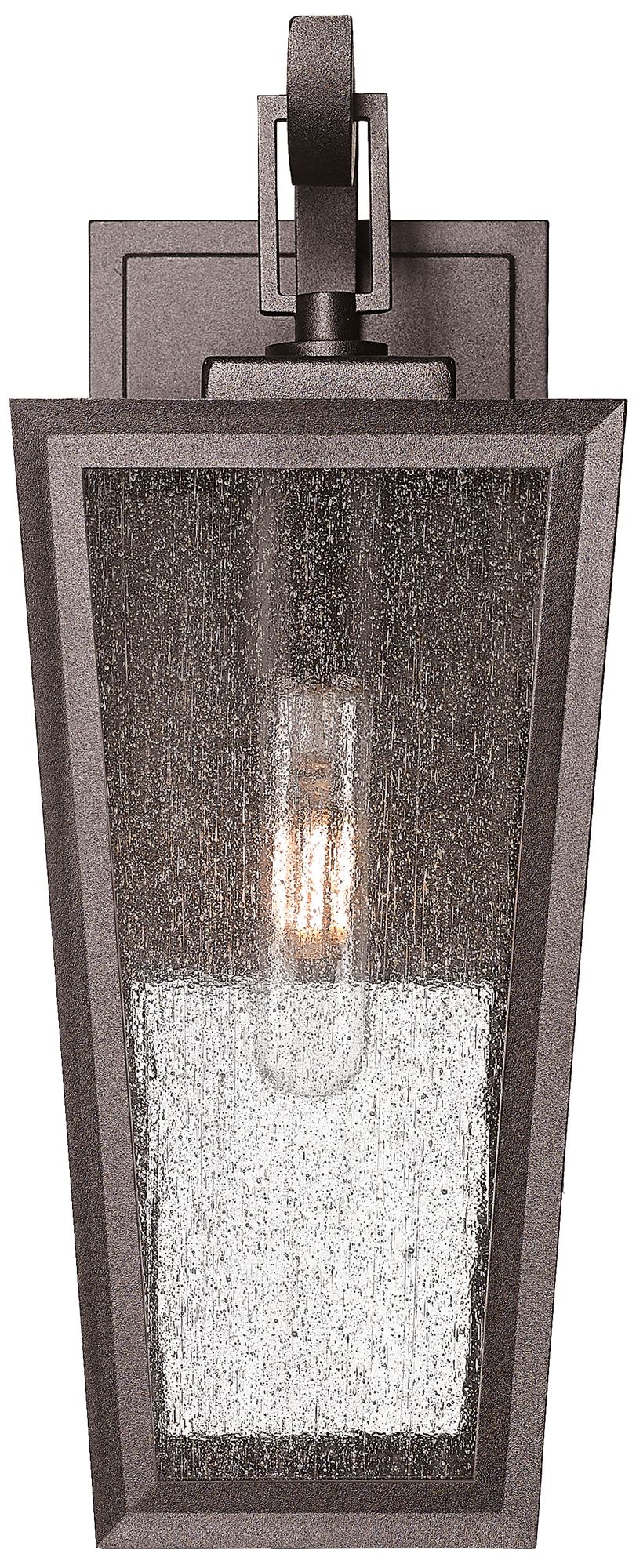 Image 2 Madison 7" Bronze Coastal Outdoor Sconce With Seeded Glass more views
