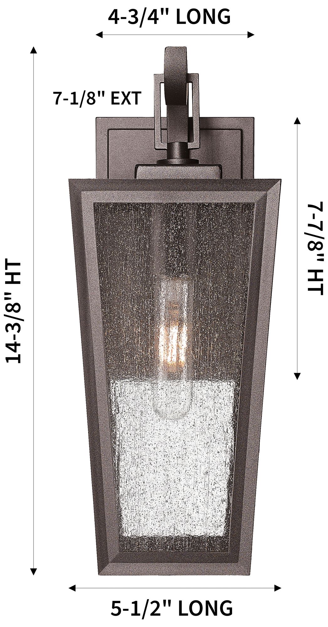 Image 6 Madison 7" Bronze Coastal Outdoor Sconce With Seeded Glass more views