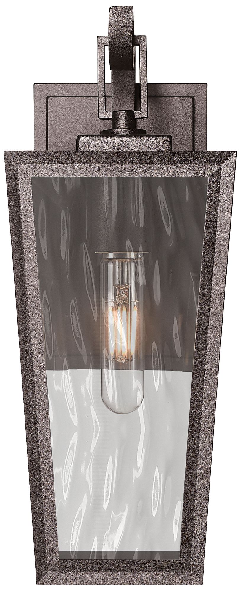 Madison 7" Bronze Coastal Outdoor Sconce With Water Glass