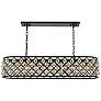 2_Madison 7 Lt Matte Black Chandelier Golden Teak