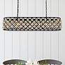 Thumbnail1 of Madison 7 Lt Matte Black Chandelier Golden Teak