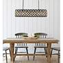 Thumbnail3 of Madison 7 Lt Matte Black Chandelier Golden Teak more views