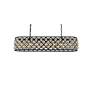 Thumbnail4 of Madison 7 Lt Matte Black Chandelier Golden Teak more views