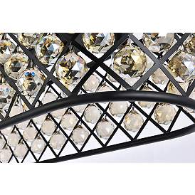 Image5 of Madison 7 Lt Matte Black Chandelier Golden Teak more views