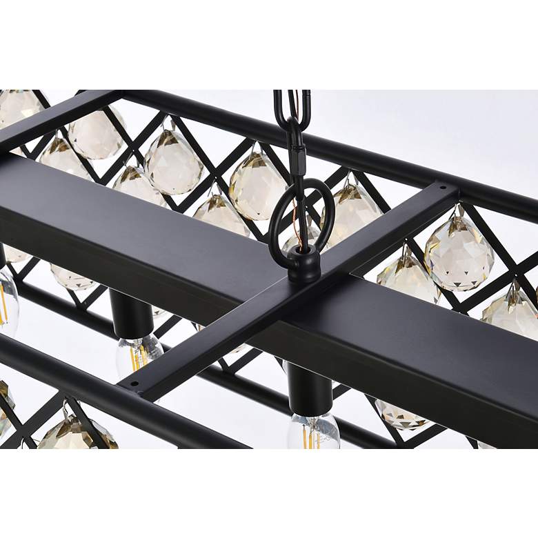 Image 6 Madison 7 Lt Matte Black Chandelier Golden Teak more views