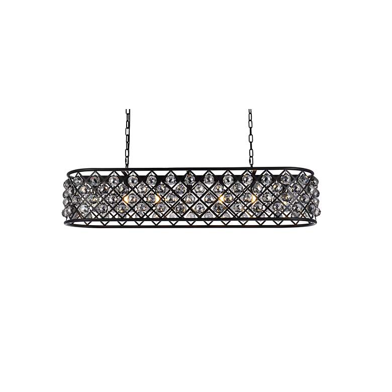 Image 4 Madison 7 Lt Matte Black Chandelier Silver Shade (Grey) more views