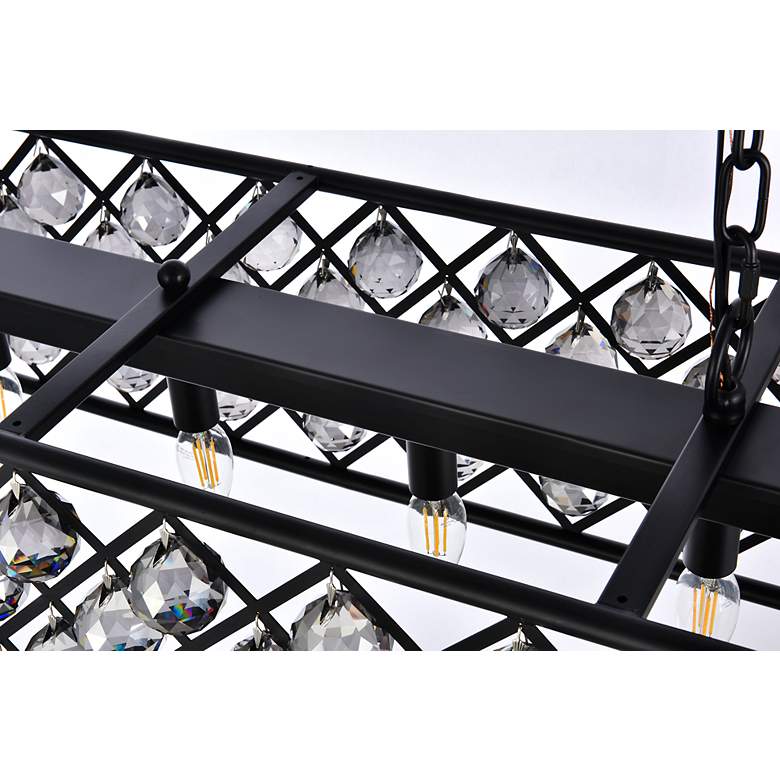 Image 6 Madison 7 Lt Matte Black Chandelier Silver Shade (Grey) more views