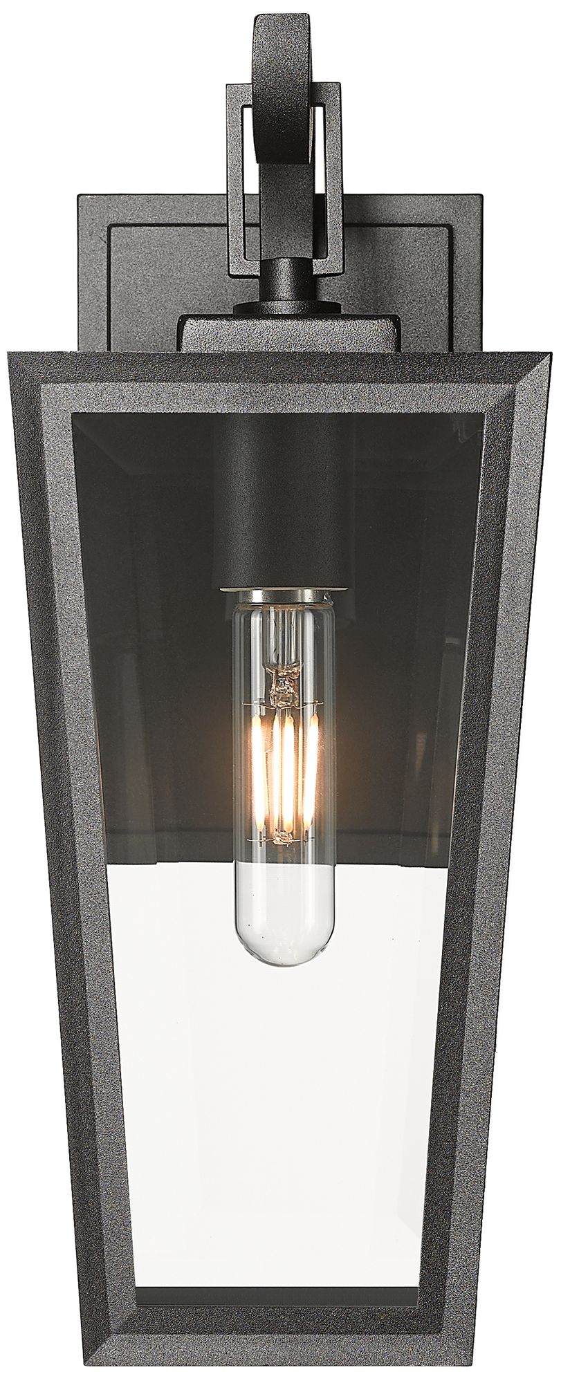 Image 2 Madison 7" Matte Black Coastal Outdoor Sconce With Clear Glass more views