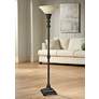 Madison 73" High Bronze Finish Traditional Torchiere Floor Lamp