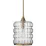 Madison 8 1/2" Wide Clear Glass with Brass Mini Pendant