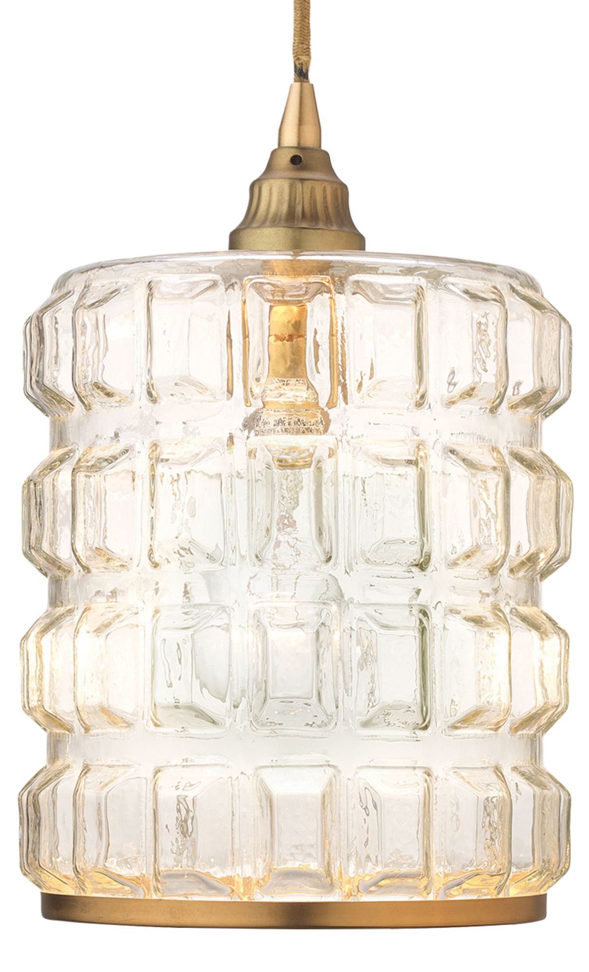 Image 5 Madison 8 1/2" Wide Clear Glass with Brass Mini Pendant more views