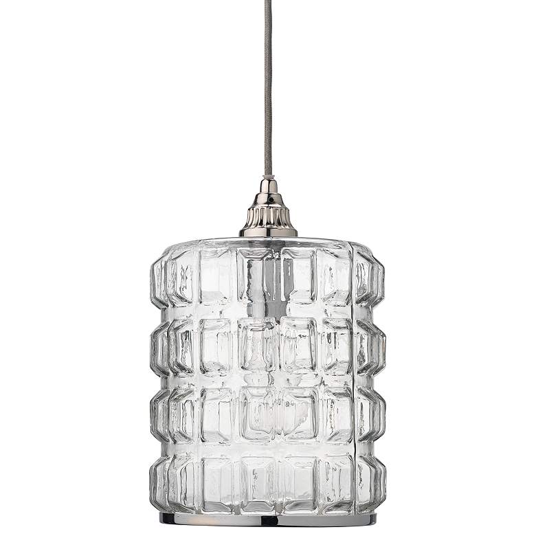 Image 1 Madison 8 1/2" Wide Clear Glass with Silver Mini Pendant