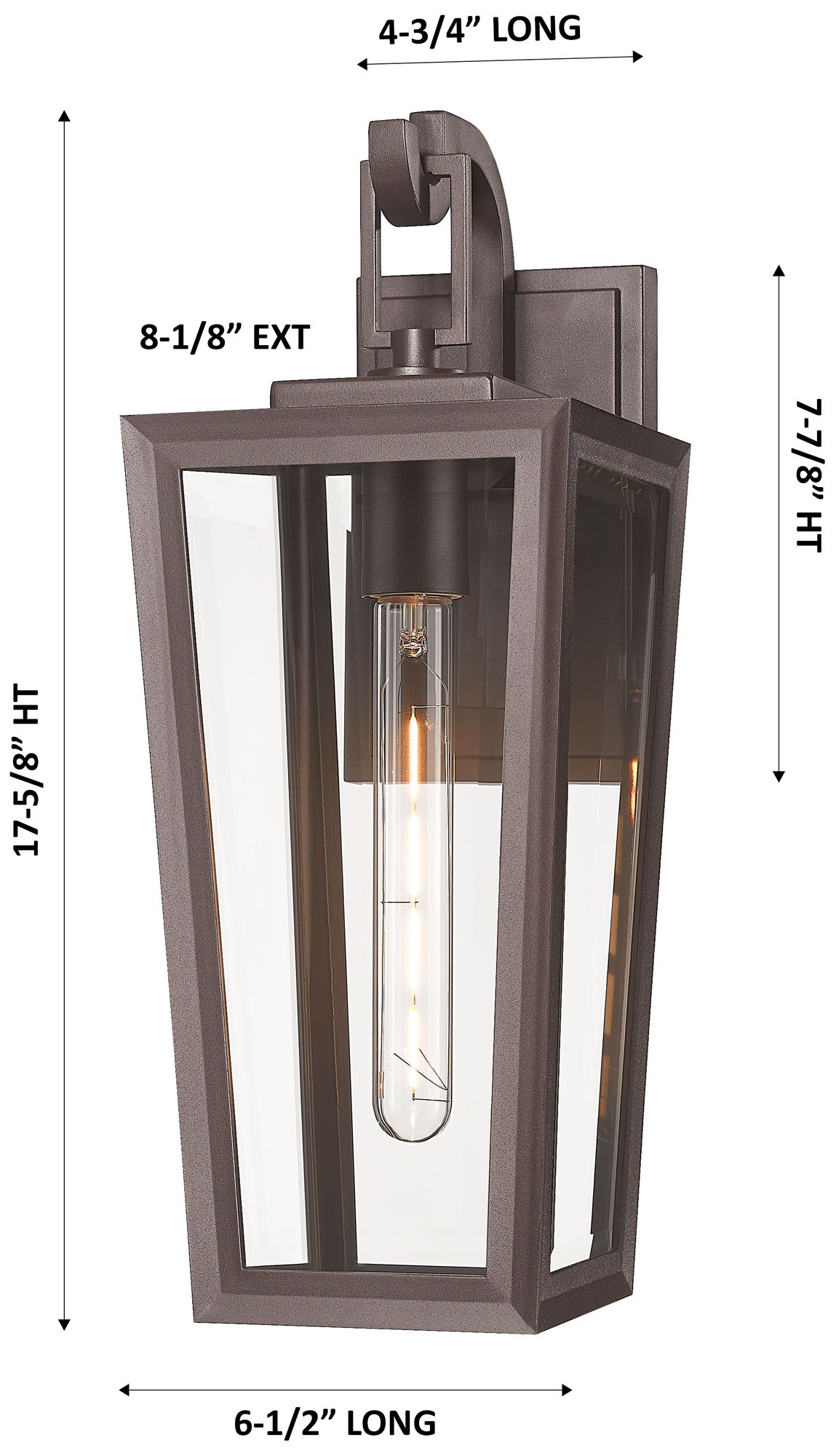 Image 5 Madison 8" Bronze Coastal Outdoor Sconce With Clear Glass more views