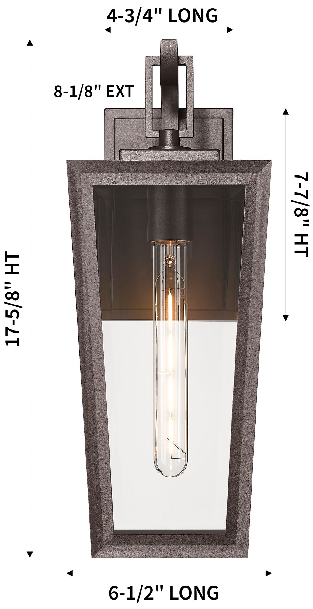 Image 6 Madison 8" Bronze Coastal Outdoor Sconce With Clear Glass more views