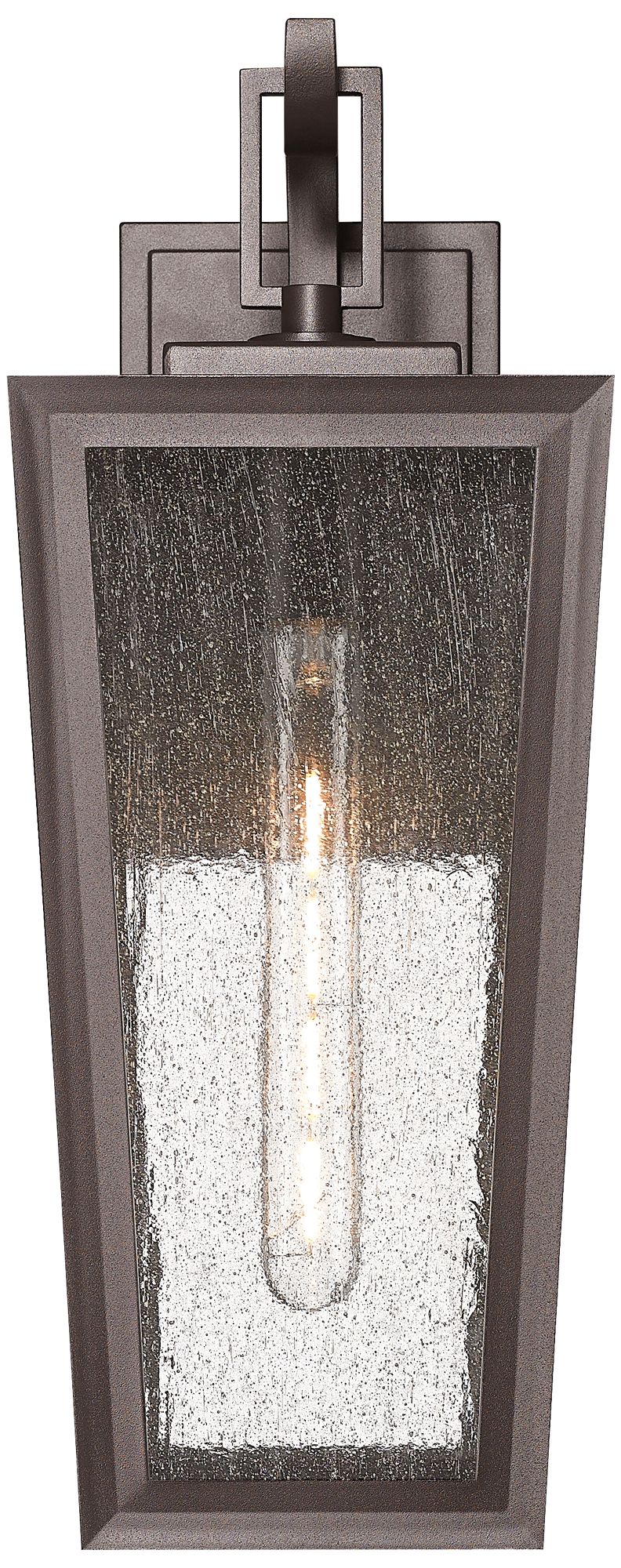 Image 2 Madison 8" Bronze Coastal Outdoor Sconce With Seeded Glass more views