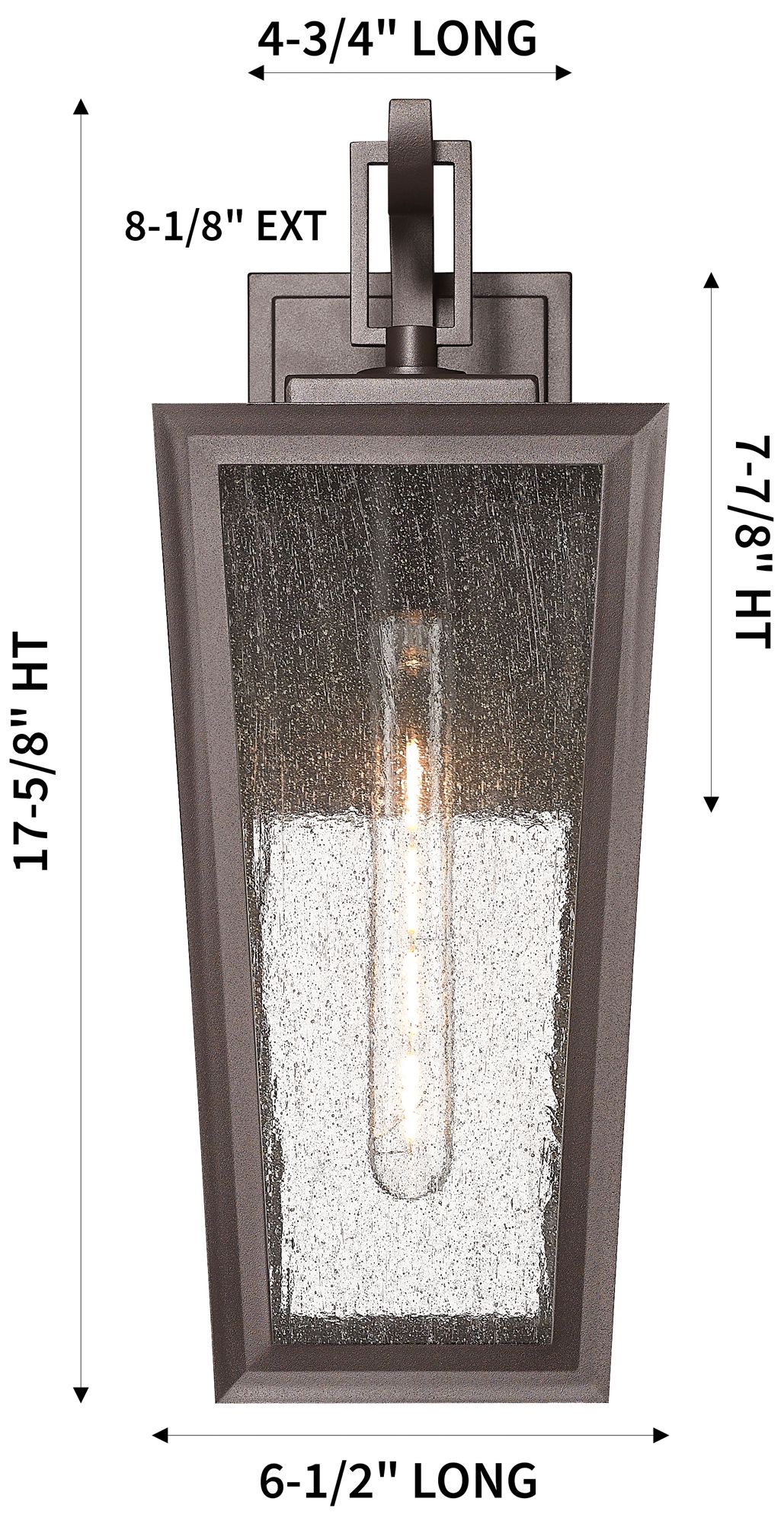 Image 6 Madison 8" Bronze Coastal Outdoor Sconce With Seeded Glass more views
