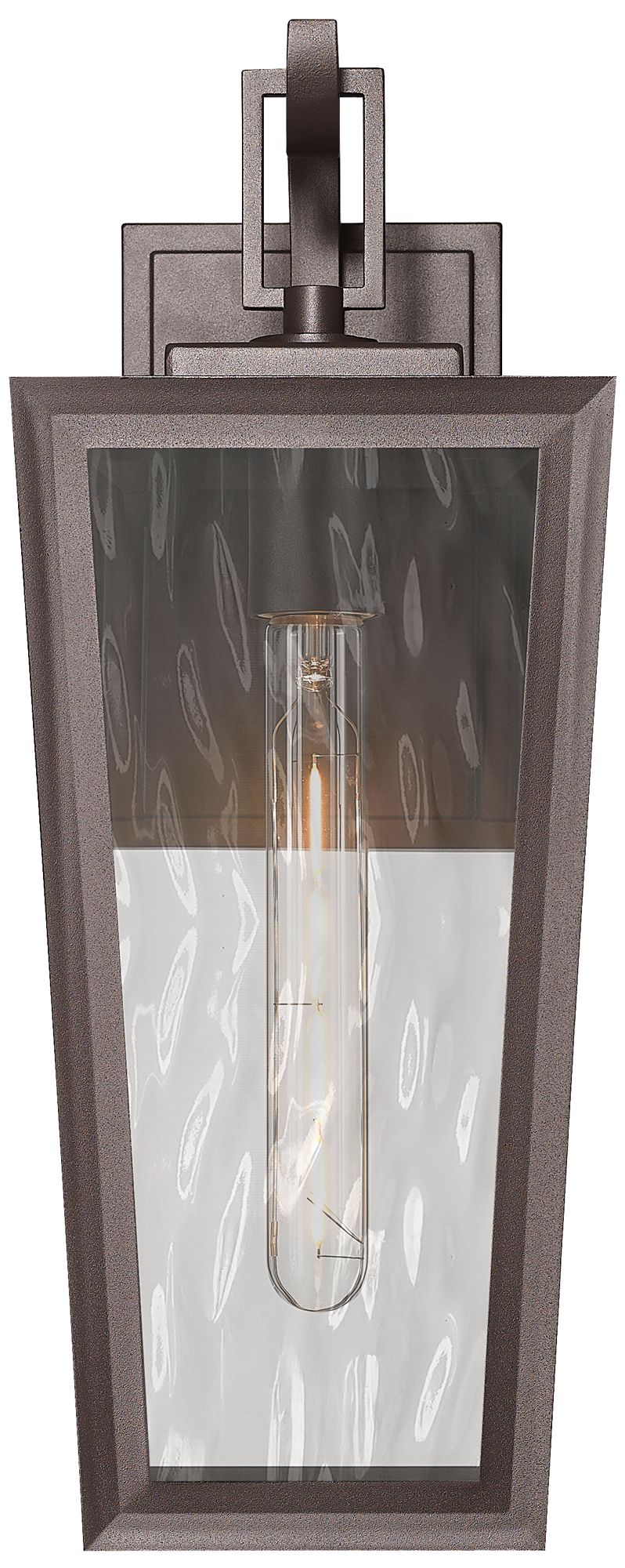 Madison 8" Bronze Coastal Outdoor Sconce With Water Glass