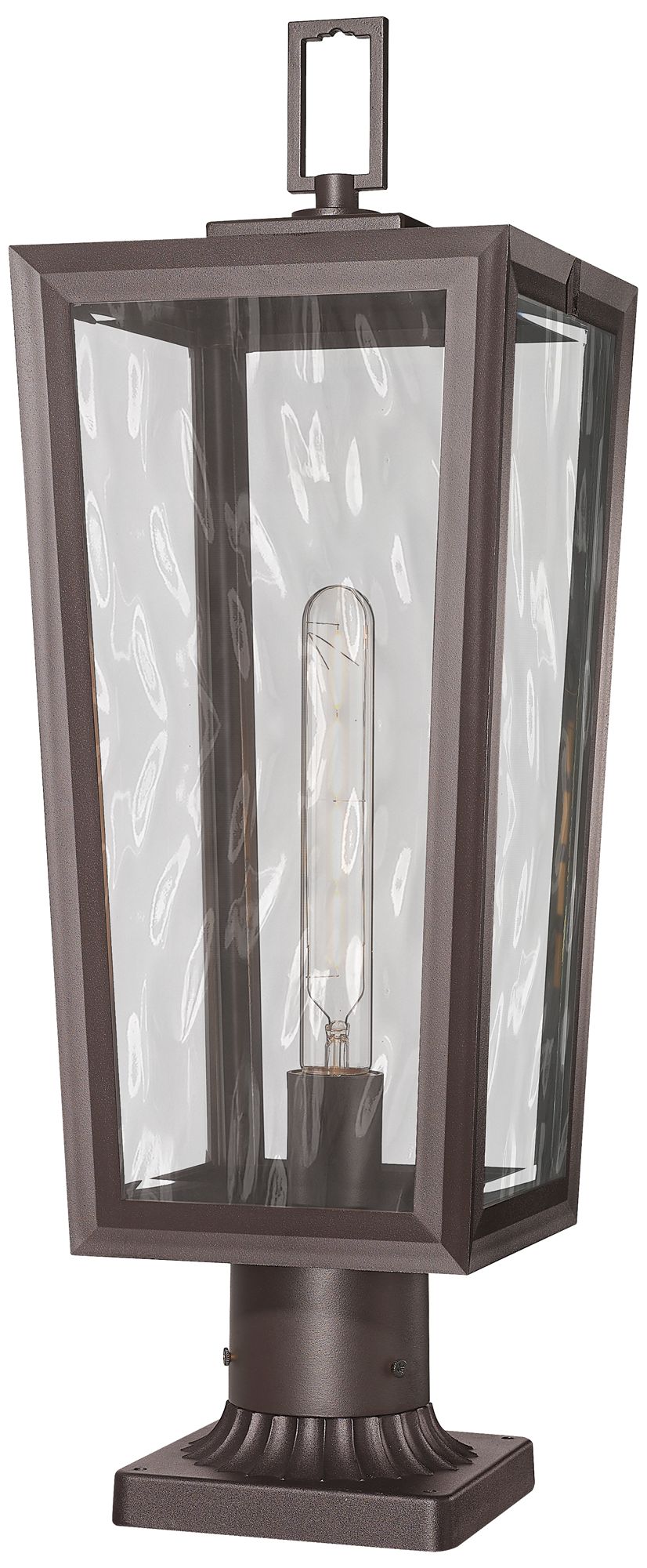 Image 2 Madison 8" Bronze Outdoor Lantern Post Light With Water Glass more views