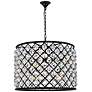 2_Madison 8 Lt Matte Black Chandelier Clear