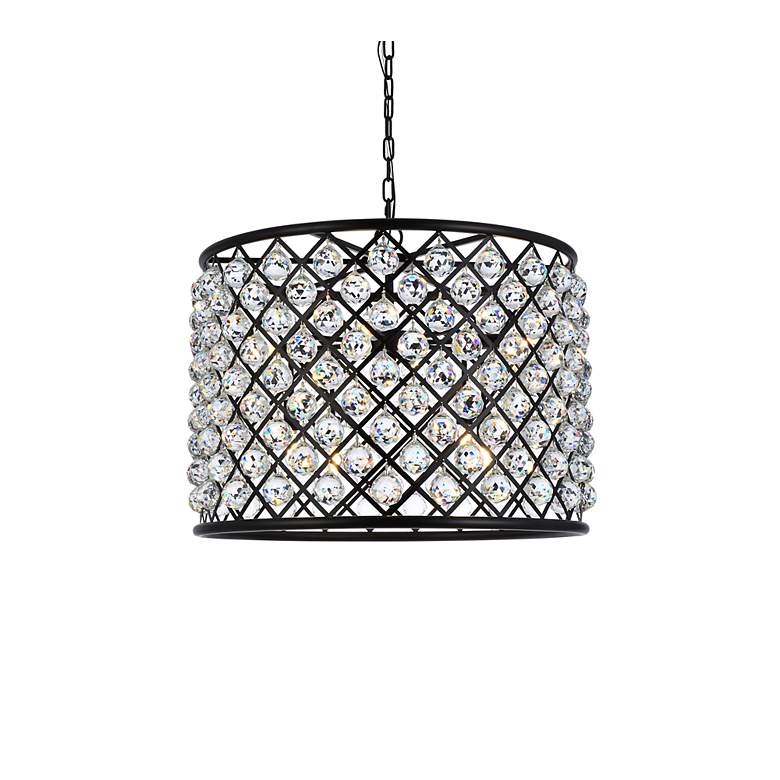 Image 4 Madison 8 Lt Matte Black Chandelier Clear more views