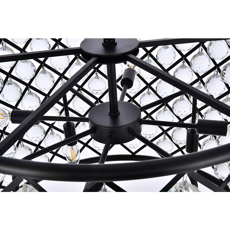 Image 7 Madison 8 Lt Matte Black Chandelier Clear more views