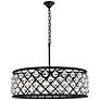 2_Madison 8 Lt Matte Black Chandelier Clear