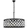 Madison 8 Lt Matte Black Chandelier Clear