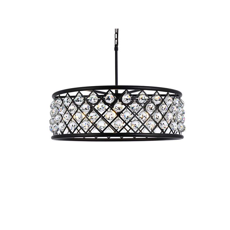 Image 4 Madison 8 Lt Matte Black Chandelier Clear more views