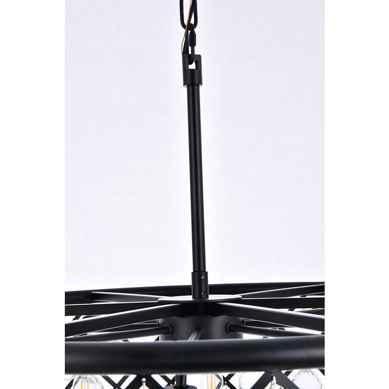 Image 6 Madison 8 Lt Matte Black Chandelier Clear more views