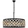 Madison 8 Lt Matte Black Chandelier Golden Teak