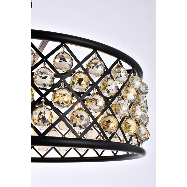 Image 4 Madison 8 Lt Matte Black Chandelier Golden Teak more views