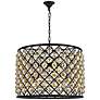 2_Madison 8 Lt Matte Black Chandelier Golden Teak